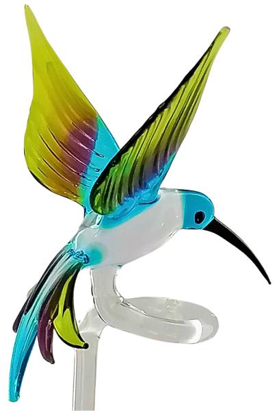 höhenverstellbarer Orchideenstab, Kolibri (transp.-blau-lila-grün)